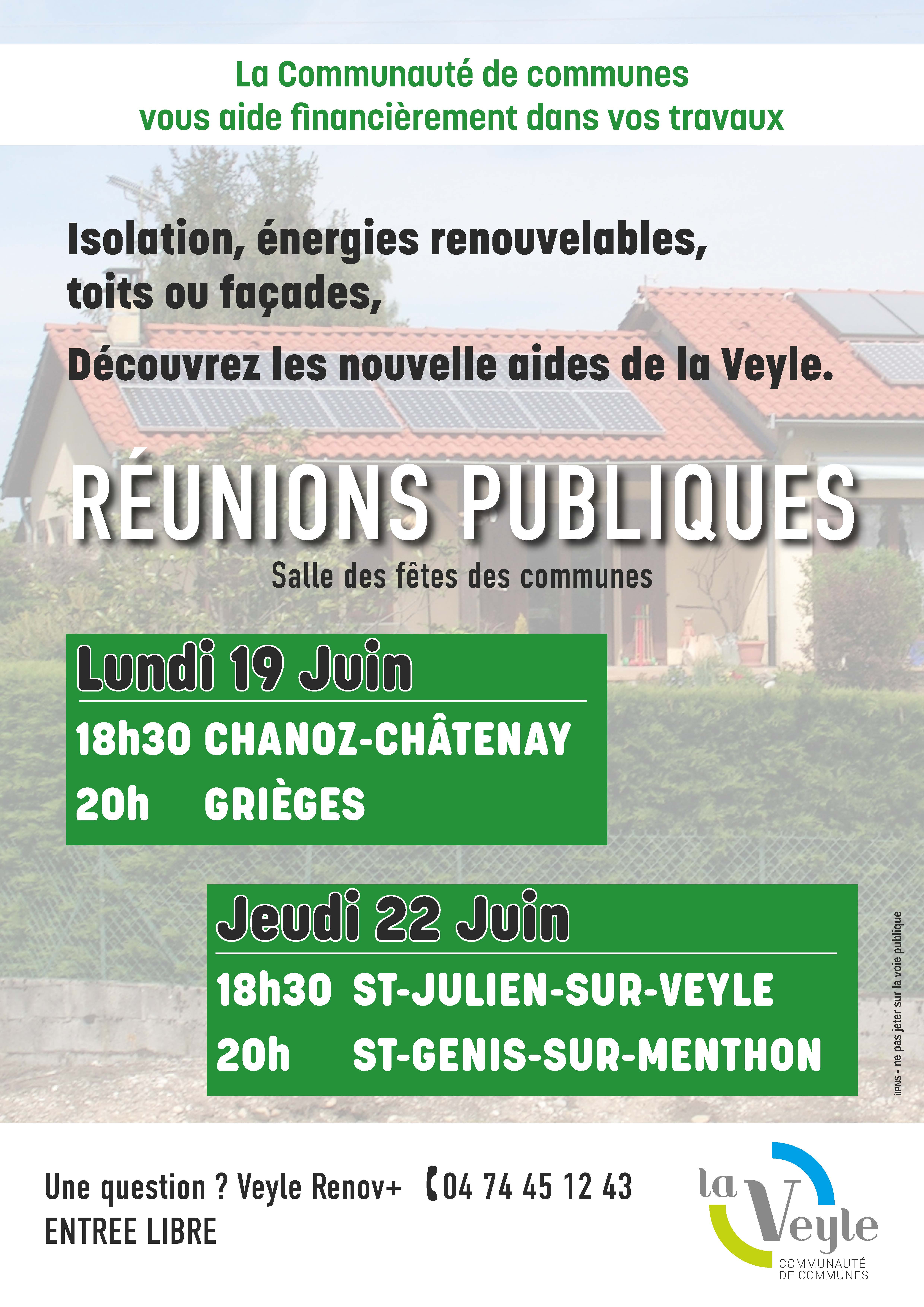 Affiche Reunion publique aides 2023