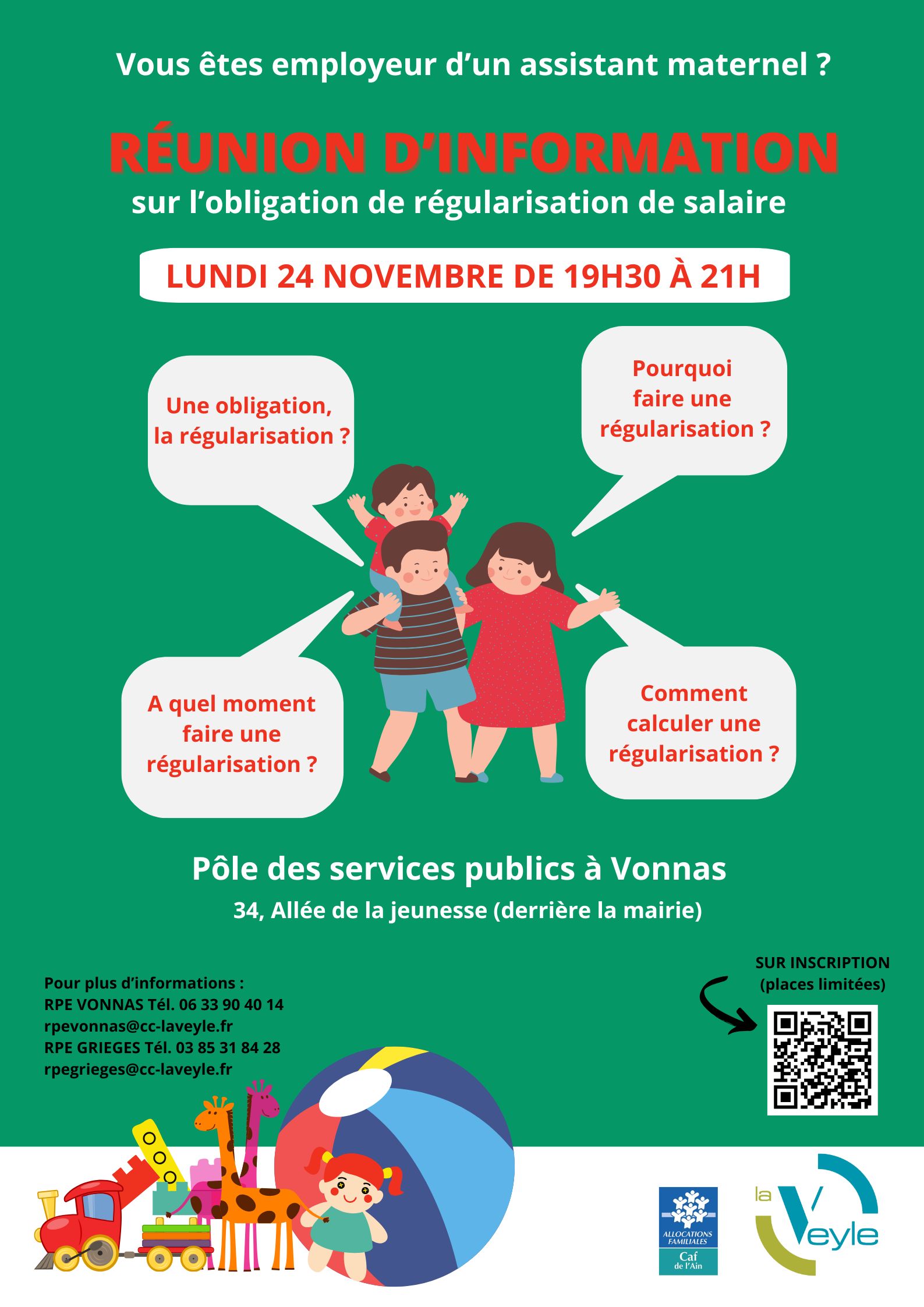 Affiche réunion info régul salaires ASM